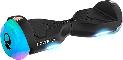 HOVERFLY Magic Hoverboard with Music Speaker, 6.5" Full Luminous Wheels Dual 250W Motor, Max 10km/h & 11.3km, Smart Self B...